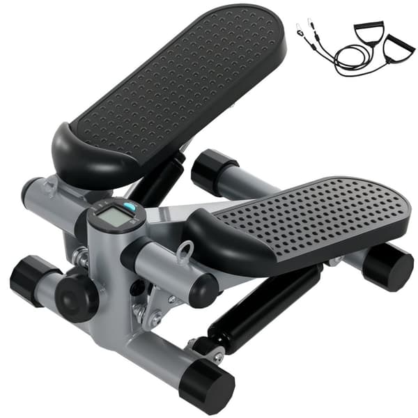 2 i 1 mini stepper til hjemmet med krafttove, op-ned sving stepper med LCD display, stepper hjemmetræner op til 100 kg til ben/arm træning, hjemmekont