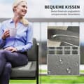Miniatyrbilde 7 av 10: Hagemøbelsett laget av polyrattan salongsett med sofa lenestol bordputer værbestandig sittegruppe for 4 personer balkongmøbelsett hage salong terrasse