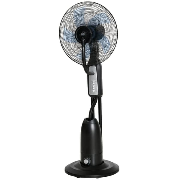 Vesijäähdytyspuhallin, jalustapuhallin säädettävällä suihkusumulla, 3 nopeutta, 3 L vesisäiliö, 75° värähtelevä, 90 W vesituuletin pyörillä, 125 cm |