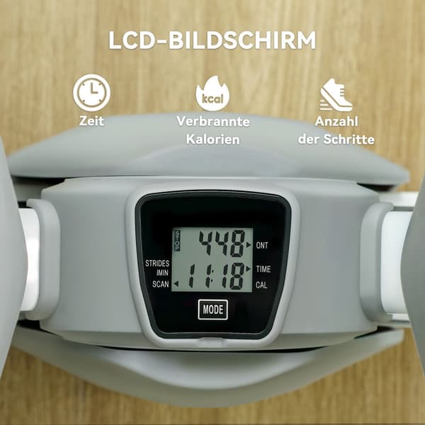 Mini stepper til hjemmet med LCD display, op-ned stepper med skridsikre pedaler, stepper hjemmetræner op til 100 kg, til bentræning, hjemmekontor fitn