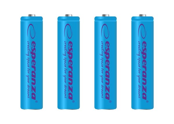 Esperanza oppladbare batterier Ni-Mh Aaa 1000Mah 4stk. Blå