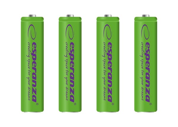 Esperanza oppladbare batterier Ni-Mh Aaa 1000Mah 4stk. Grønn