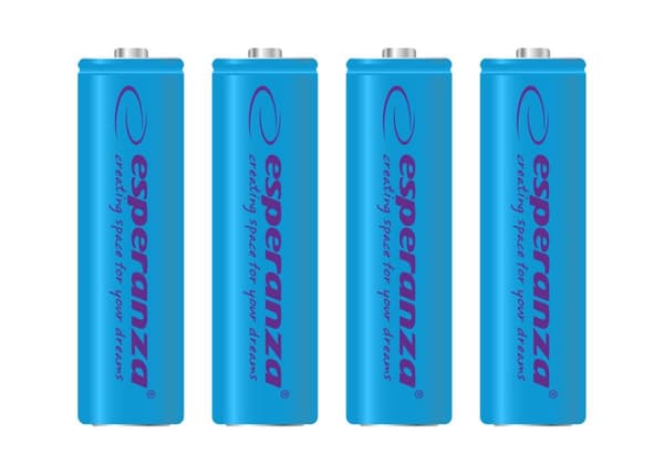 Esperanza oppladbare batterier Ni-Mh Aa 2000Mah 4stk. Blå