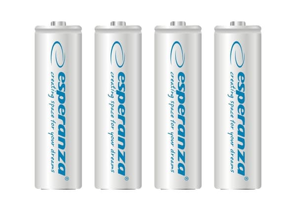 Esperanza oppladbare batterier Ni-Mh Aa 2000Mah 4stk. Hvit