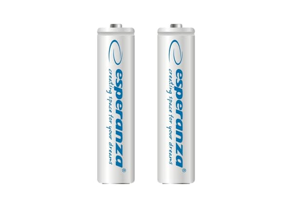 Esperanza oppladbare batterier Ni-Mh Aaa 1000Mah 2stk. Hvit