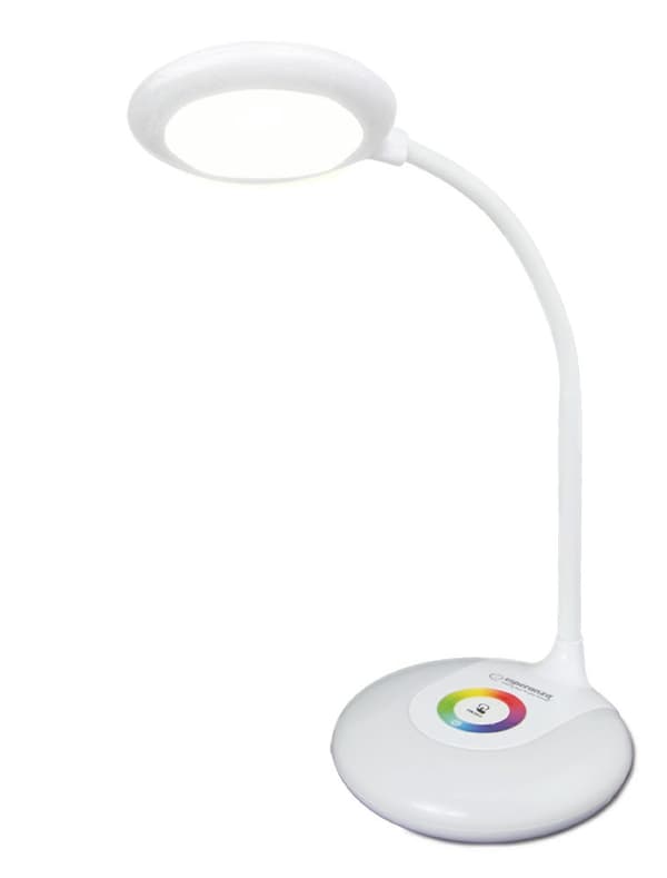 Esperanza Skrivebordslampe Led Med Rgb Nattlys Mizar Hvit