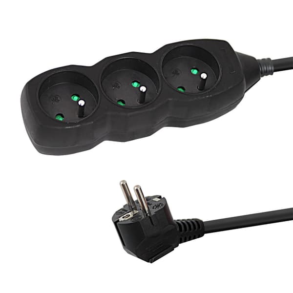 Esperanza Power Strip 3 Sockets 3M Sort