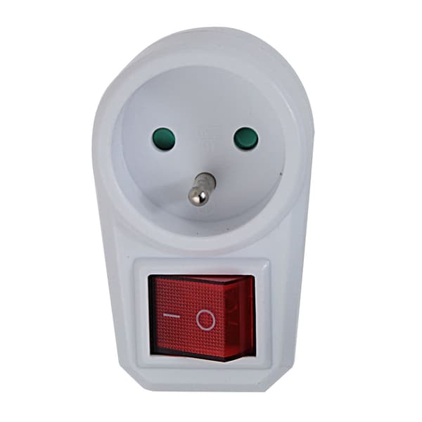 Esperanza Elec. Socket Splitter 1 Stikkontakt Hvid