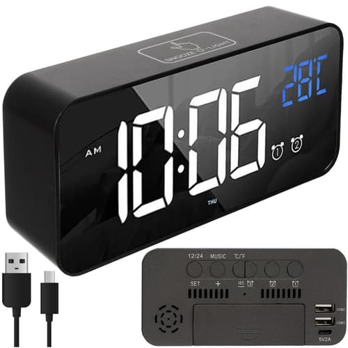 Väckarklocka - LED-klocka Izoxis 24736