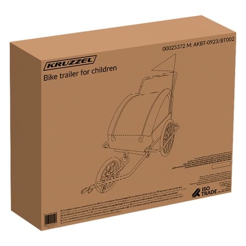 Kruzzel 25372 3i1 affjedret cykeltrailer