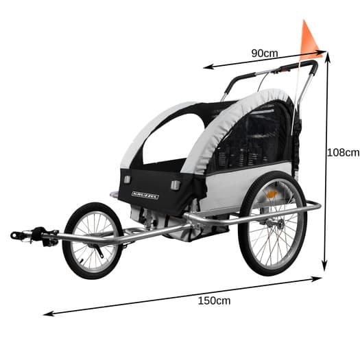 Kruzzel 25372 3i1 affjedret cykeltrailer
