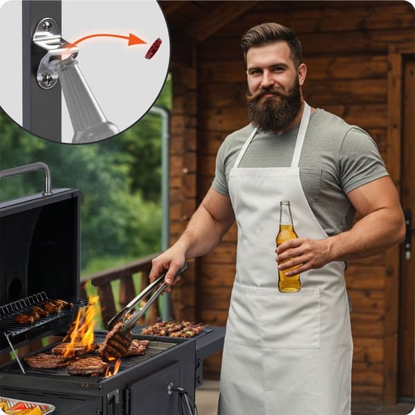 Berdsen BD-892 sort kullgrill med lokk