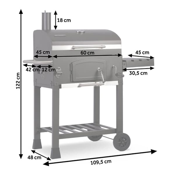 Berdsen BD-891 sort kullgrill med lokk