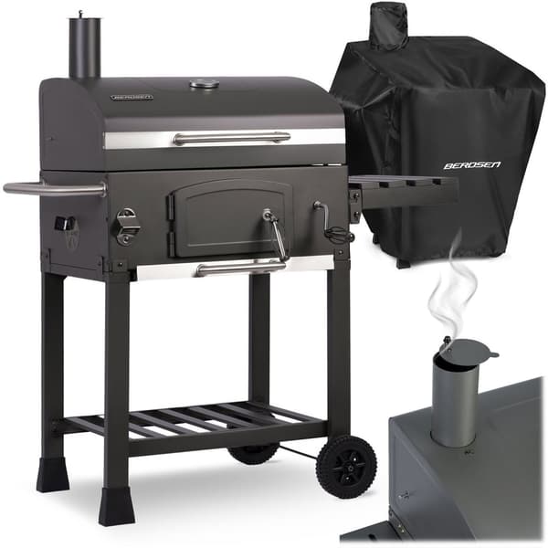 Berdsen BD-891 sort kullgrill med lokk