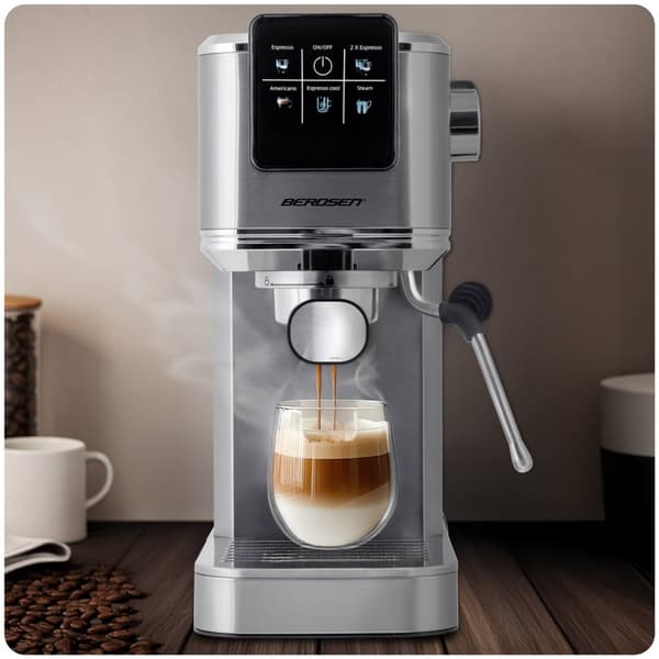 Berdsen BD-770 20 bar filter kaffemaskine, sølv