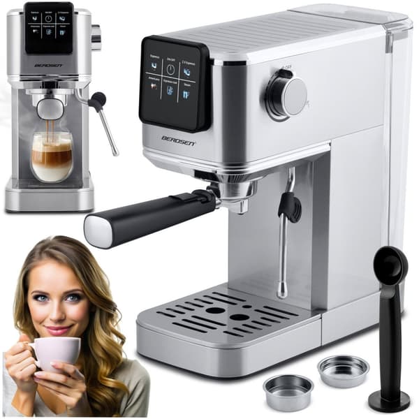 Berdsen BD-770 20 bar filter kaffemaskine, sølv