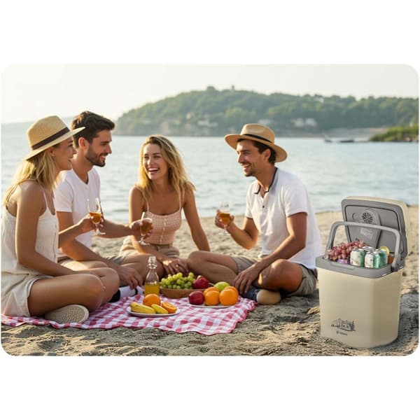 Berdsen Icemax turistkylskåp 26 liter ECO mode - grädde