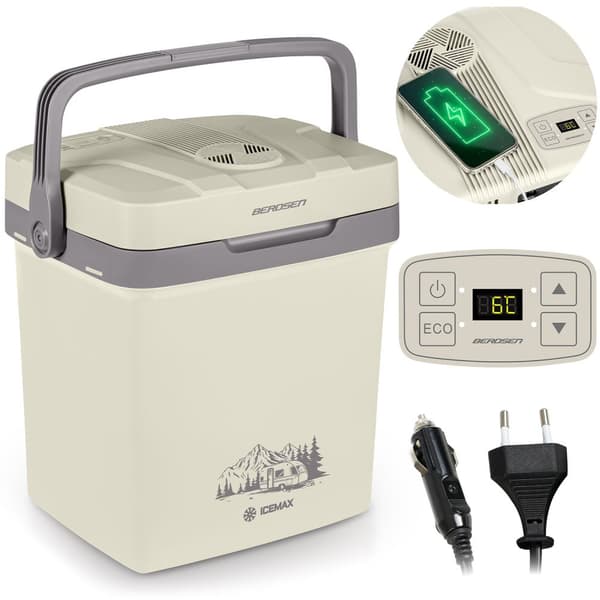 Berdsen Icemax turistkylskåp 26 liter ECO mode - grädde