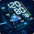 Miniatyrbild 7 av 9: Berdsen BD-123 blodtrycksmätare för överarm med polska meddelanden och Bluetooth