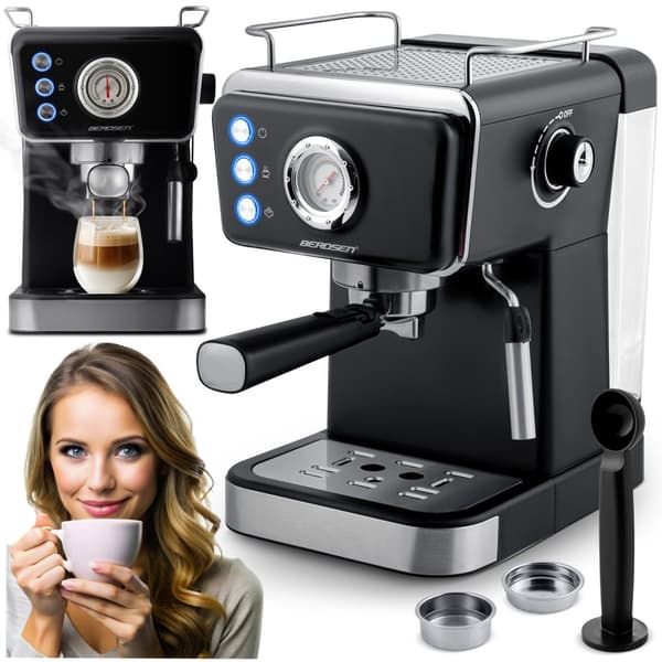 Berdsen BD-772 20 bar kaffemaskine, sort