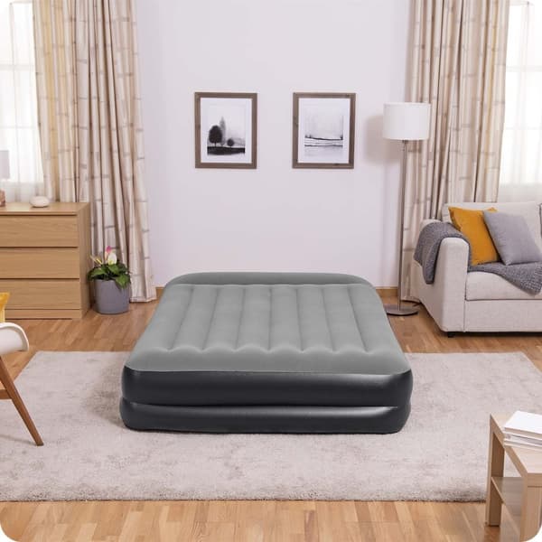 Oppblåsbar madrass 203x152x46 cm med innebygd elektrisk pumpe Bestway 67403