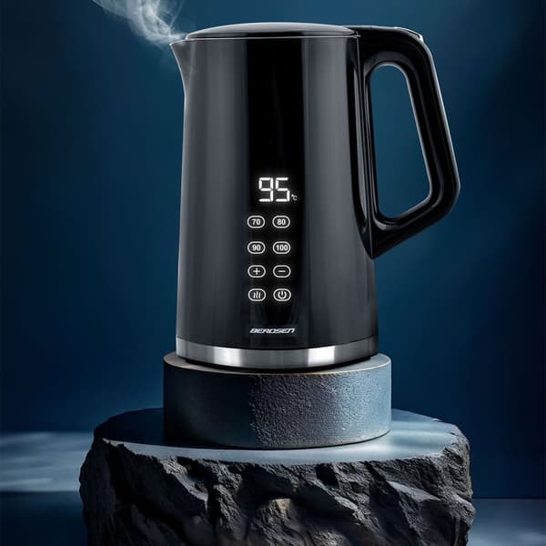 Berdsen BD-71 vattenkokare 1,7l, svart och silver