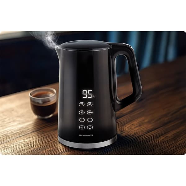 Berdsen BD-71 vattenkokare 1,7l, svart och silver