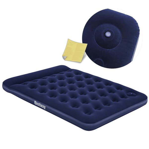 Oppustelig madras 203x152x28 cm med indbygget fodpumpe Bestway 67226