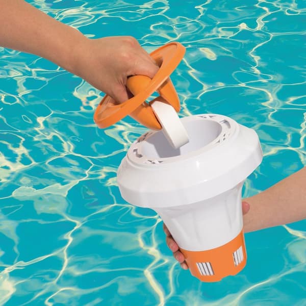Stor flottør, Bestway 58474 oransje bassengkjemikaliedispenser