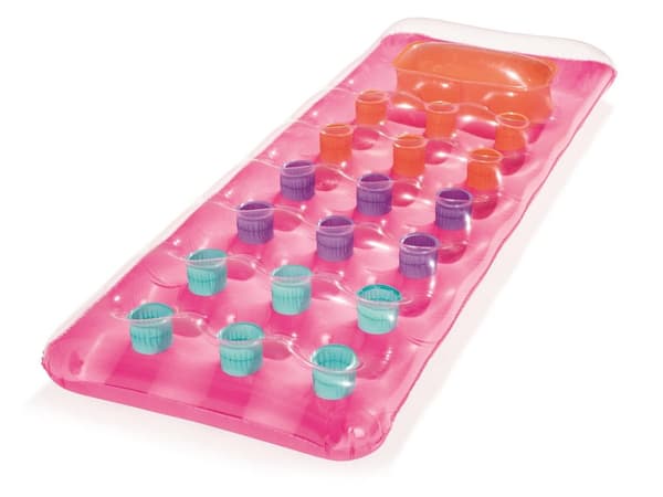 Strandmadrass med fönster 188 x 71 cm Bestway 43040 rosa