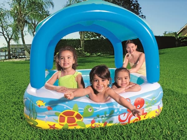 Barnpool med tak 140 x 140 x 114 cm Bestway 52192