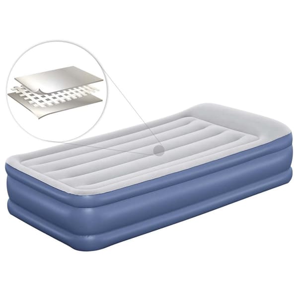 Oppustelig madras 191x97x46 cm med indbygget elektrisk pumpe Bestway 67628