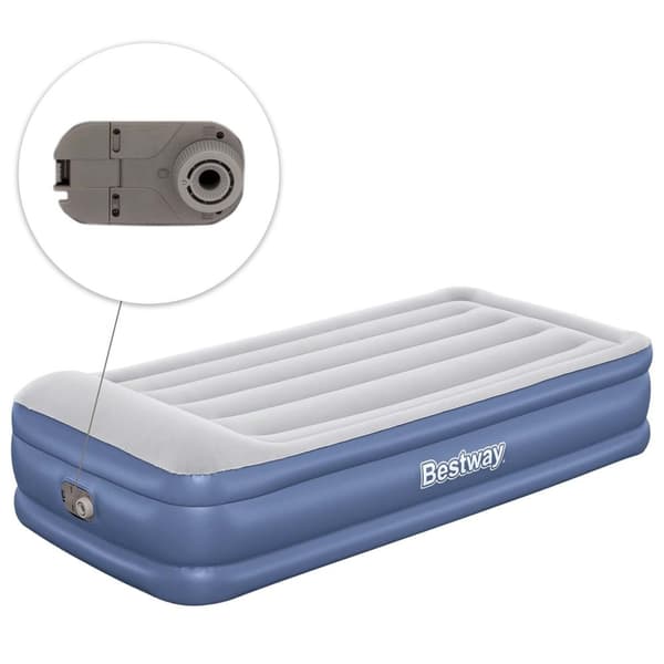Oppustelig madras 191x97x46 cm med indbygget elektrisk pumpe Bestway 67628