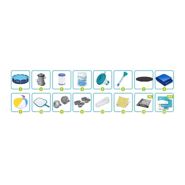 Ramme hagebasseng 305 x 76 cm 16in1 Bestway 56679
