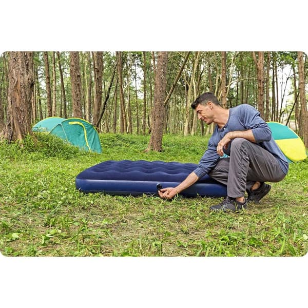 Oppblåsbar madrass 203x152x22 cm med stempelpumpe Bestway 67374