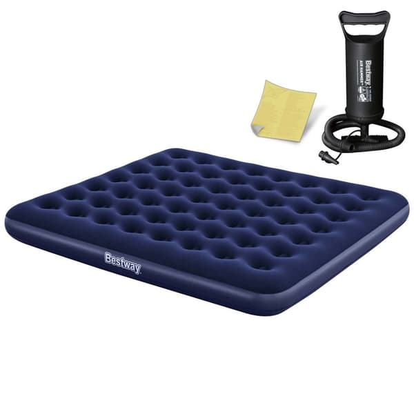 Oppblåsbar madrass 203x183x22 cm med stempelpumpe Bestway 67004