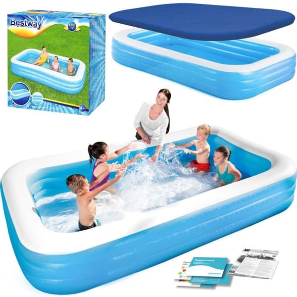 Koko perheen puhallettava uima-allas 305 x 183 x 56 cm 2in1 Bestway 54009