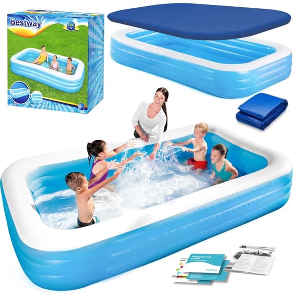 Uppblåsbar familjepool 305 x 183 x 56 cm 3in1 Bestway 54009