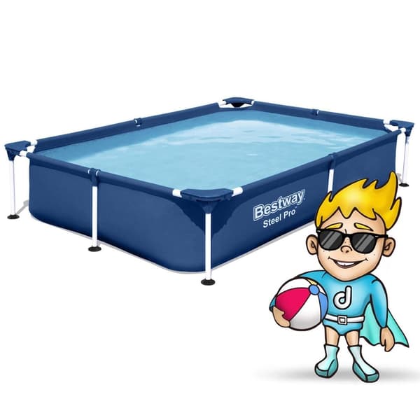 Rektangulær rammebasseng 221x150x43 cm 16in1 Bestway 56401N