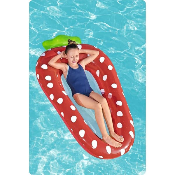 Bestway 43644 strawberry uppblåsbar simmadrass