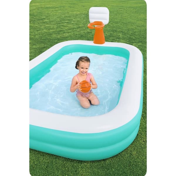Dunk'N Splash uppblåsbar pool 251 x 168 x 102 cm Bestway 54445