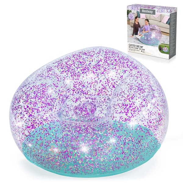 Bestway 75115 oppustelig glitterstol