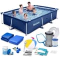 Miniatyrbild 1 av 6: Stomme trädgårdspool 259x170x61 cm set 15in1 Bestway 56403N