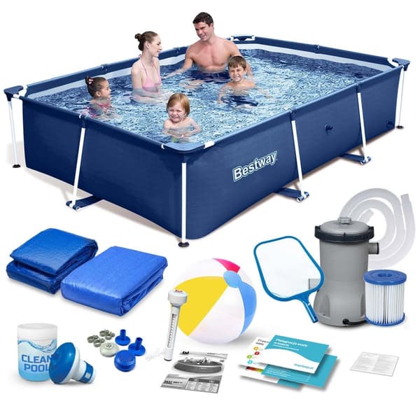 Stomme trädgårdspool 259x170x61 cm set 15in1 Bestway 56403N