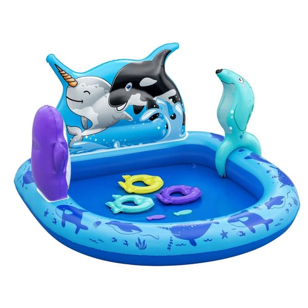 Polar Pals oppustelig legeplads 134 x 131 x 73 cm Bestway 53156