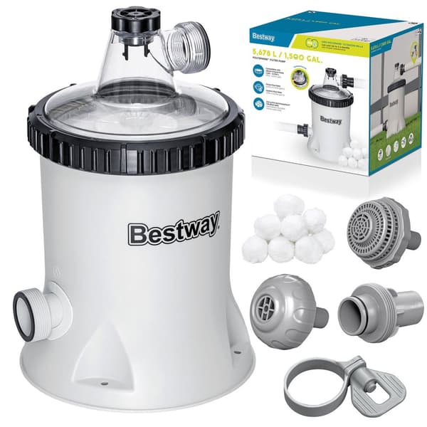 Bassengfilterpumpe 5678 l/t + Bestway 58870 filterkuler