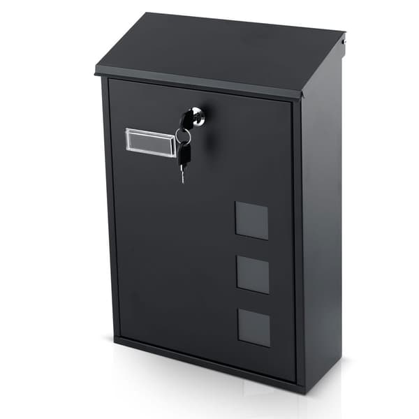 Postilaatikko 39x25,5x12 cm musta HM-864
