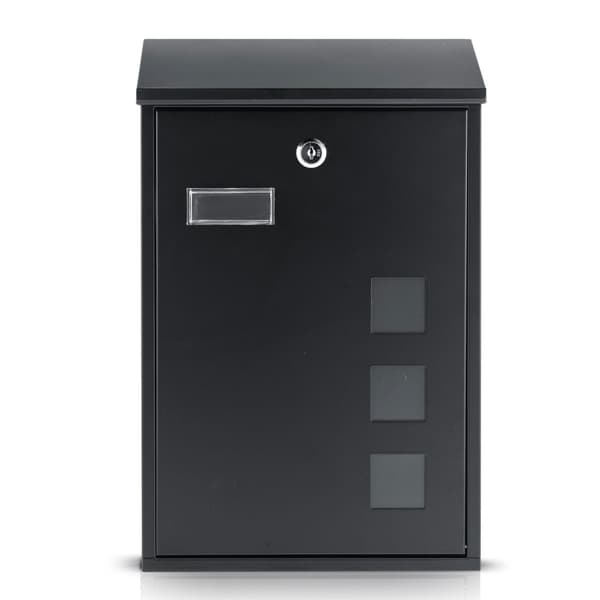 Postilaatikko 39x25,5x12 cm musta HM-864