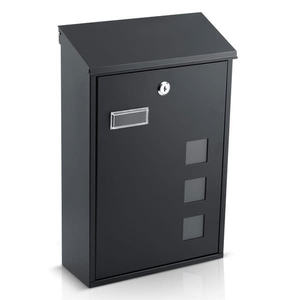 Postilaatikko 39x25,5x12 cm musta HM-864