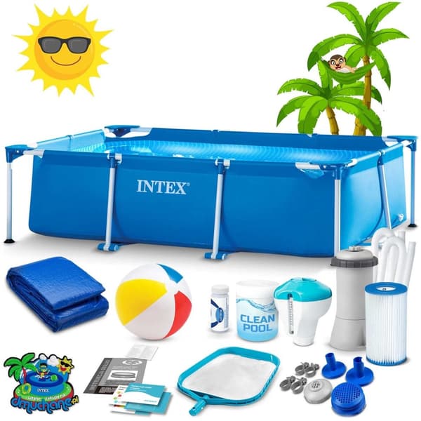 Ramme havepool 220 x 150 x 60 cm 15 i 1 INTEX 28270